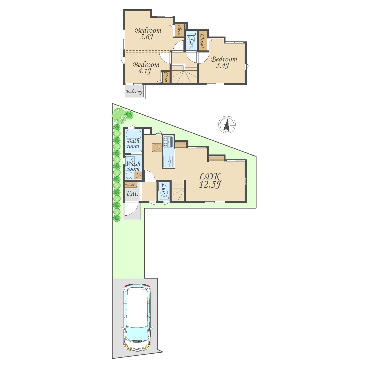 ■参考プラン■延床面積：64.78平米(約19.56坪)■建物予定価格：2,200万円(税込)
